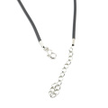 Регулируемый черный окружающей среды никель-бесплатный резиновый шнур ожерелье 19 дюймов с карабинчиком , 100шт/уп, ZYN0012